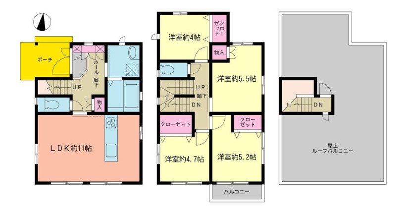 葛飾区東新小岩７丁目中古戸建の間取り