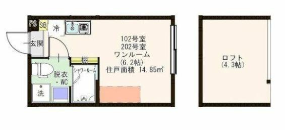 練馬区関町東１丁目のアパートの間取り