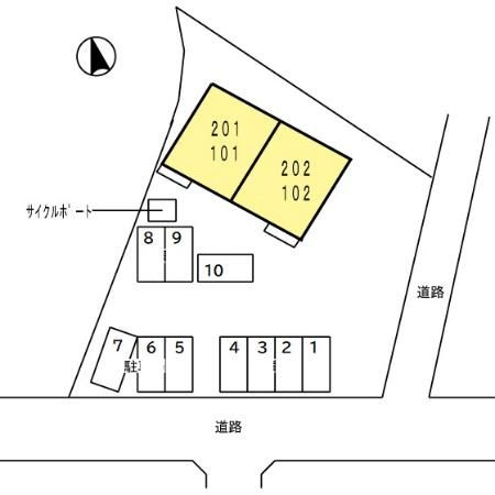 D-room上二十町の区画図