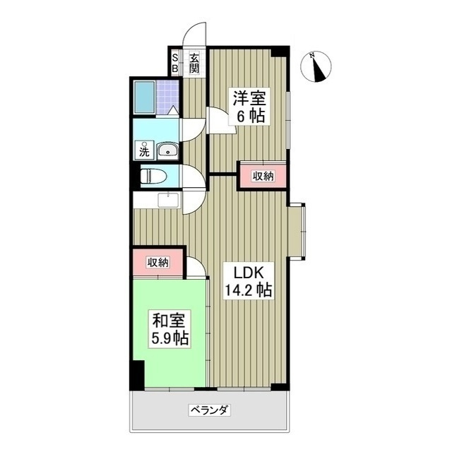 ヴィラ中川の間取り