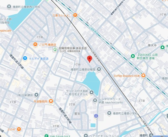加古郡播磨町宮北1丁目　土地の地図