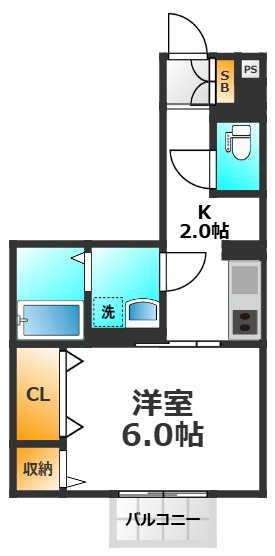 パークサイド渋川Aの間取り