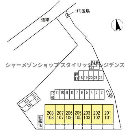 パープルシャイン蒲生の区画図