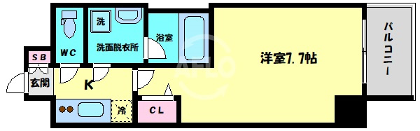 レジュールアッシュ大阪城WESTの間取り|レジュールアッシュ大阪城WEST　間取り