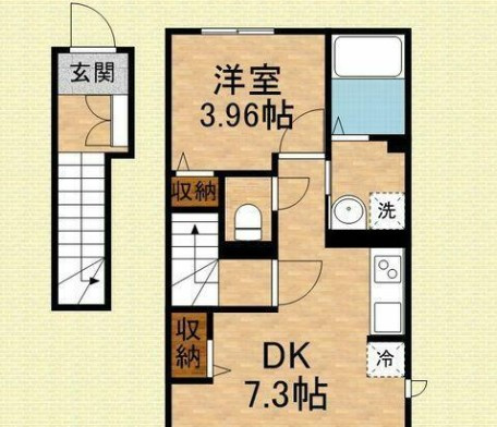 ベルサイズフラット鶴瀬の間取り