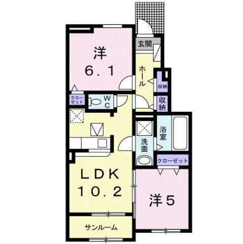 ヴィラドゥースⅠの間取り