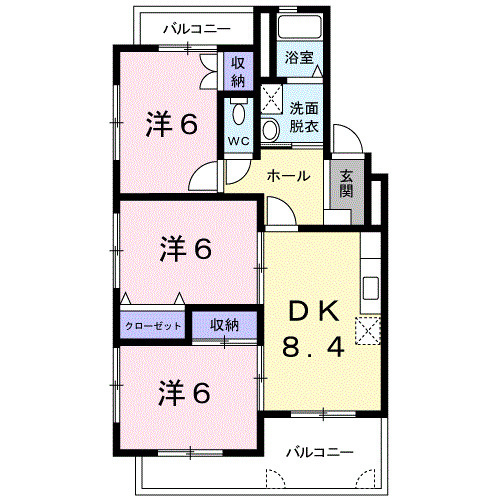 アネーロ２１　弐番館の間取り