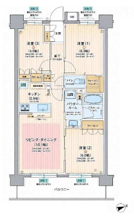 パレステージ金町の間取り