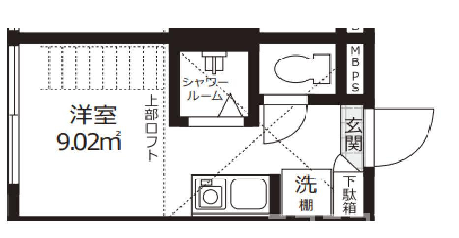 新宿区北新宿３丁目のアパートの間取り