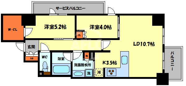 ファインレジデンス大阪本町　堀江小学校区の間取り|ファインレジデンス大阪本町　間取り
