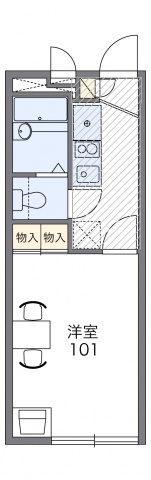 レオパレスグレール取手新町の間取り|画像2