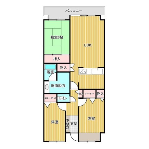 中古マンション土浦シャルマンコーポの間取り