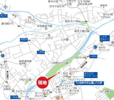 『八王子市新築戸建て』八王子市西寺方町400-37【仲介手数料無料】　１期の地図|～仲介手数料無料☆八王子ひなた不動産～八王子市西寺方町　新築戸建て