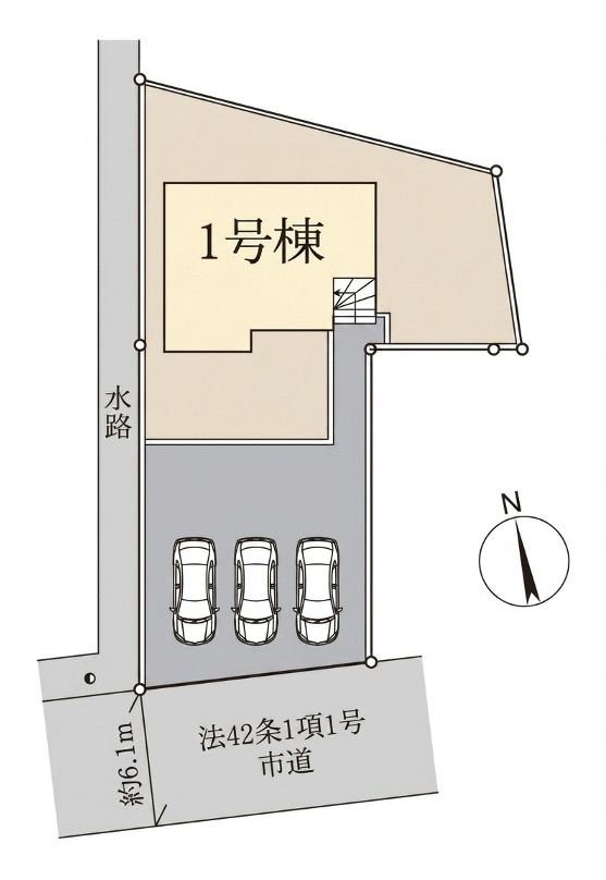 [新築住宅] 羽生市藤井上組 全1棟の区画図