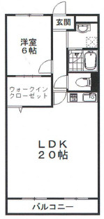 芦屋市東山町の賃貸マンションの間取り