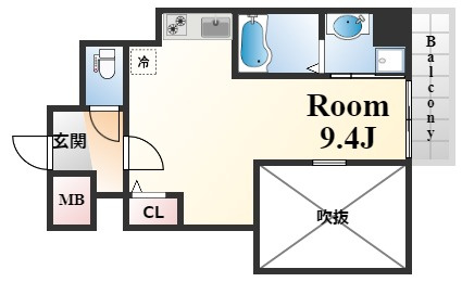 神戸市中央区中山手通１丁目の賃貸マンションの間取り