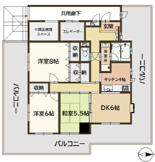 マジェスティ御影の間取り