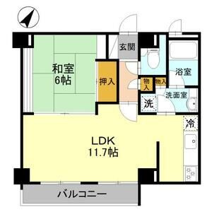 神戸市東灘区岡本１丁目の賃貸マンションの間取り