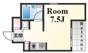 神戸市東灘区魚崎南町３丁目の賃貸マンションの間取り