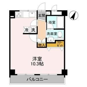 神戸市東灘区岡本１丁目の賃貸マンションの間取り
