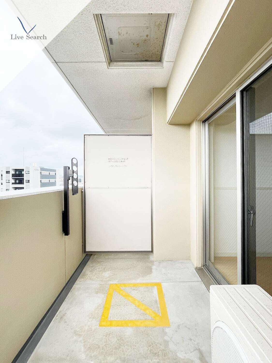 F・PARC西新のバルコニー