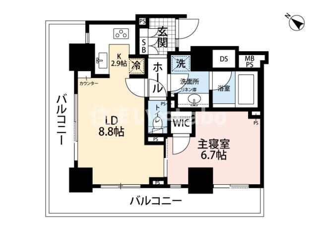 グランアルト天神タワーの間取り