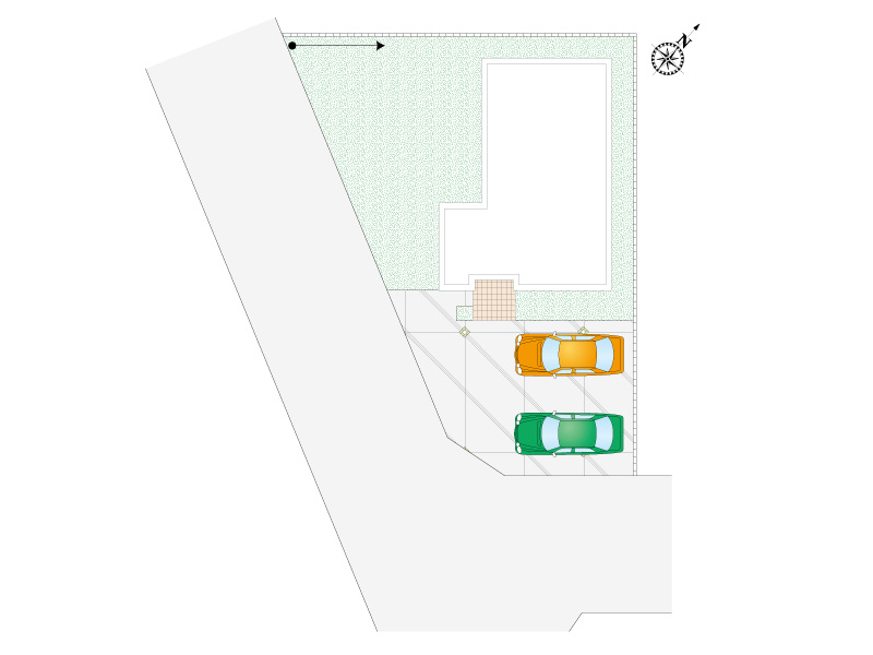 下妻市宗道（全4区画）4号棟　配置図
