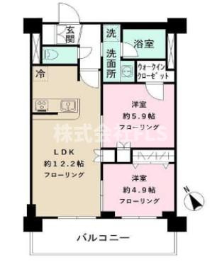 北区志茂５丁目の賃貸マンションの間取り