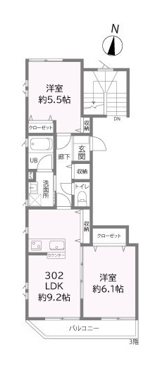 葛飾区立石３丁目の賃貸マンションの間取り