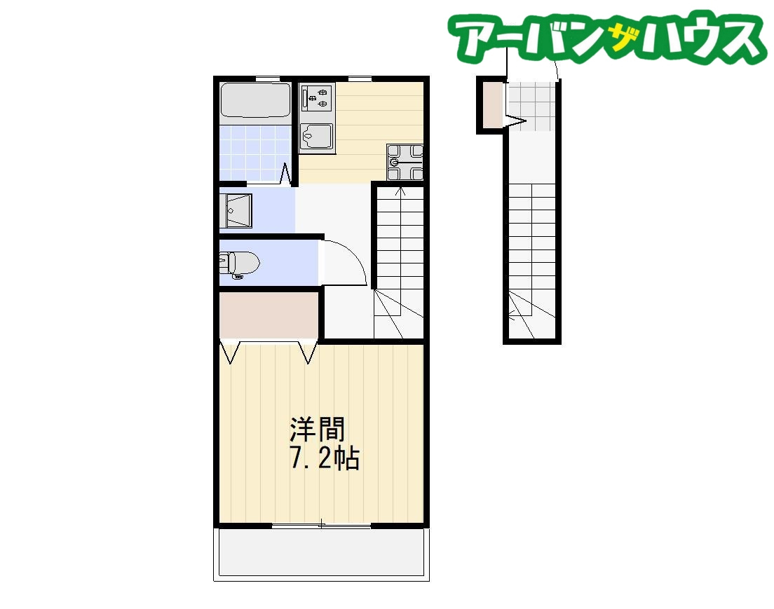 フルーリー中撫川 B棟の間取り
