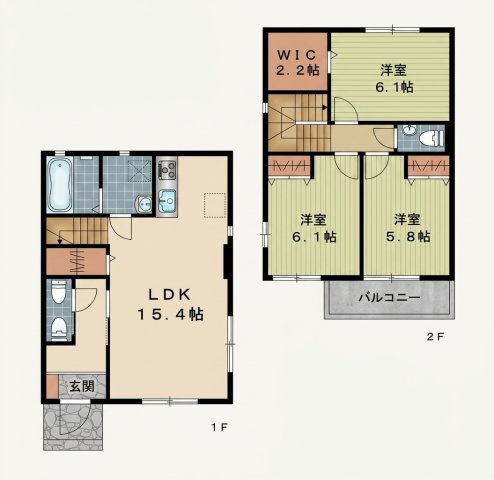 布佐酉町住宅　Ｅ棟の間取り