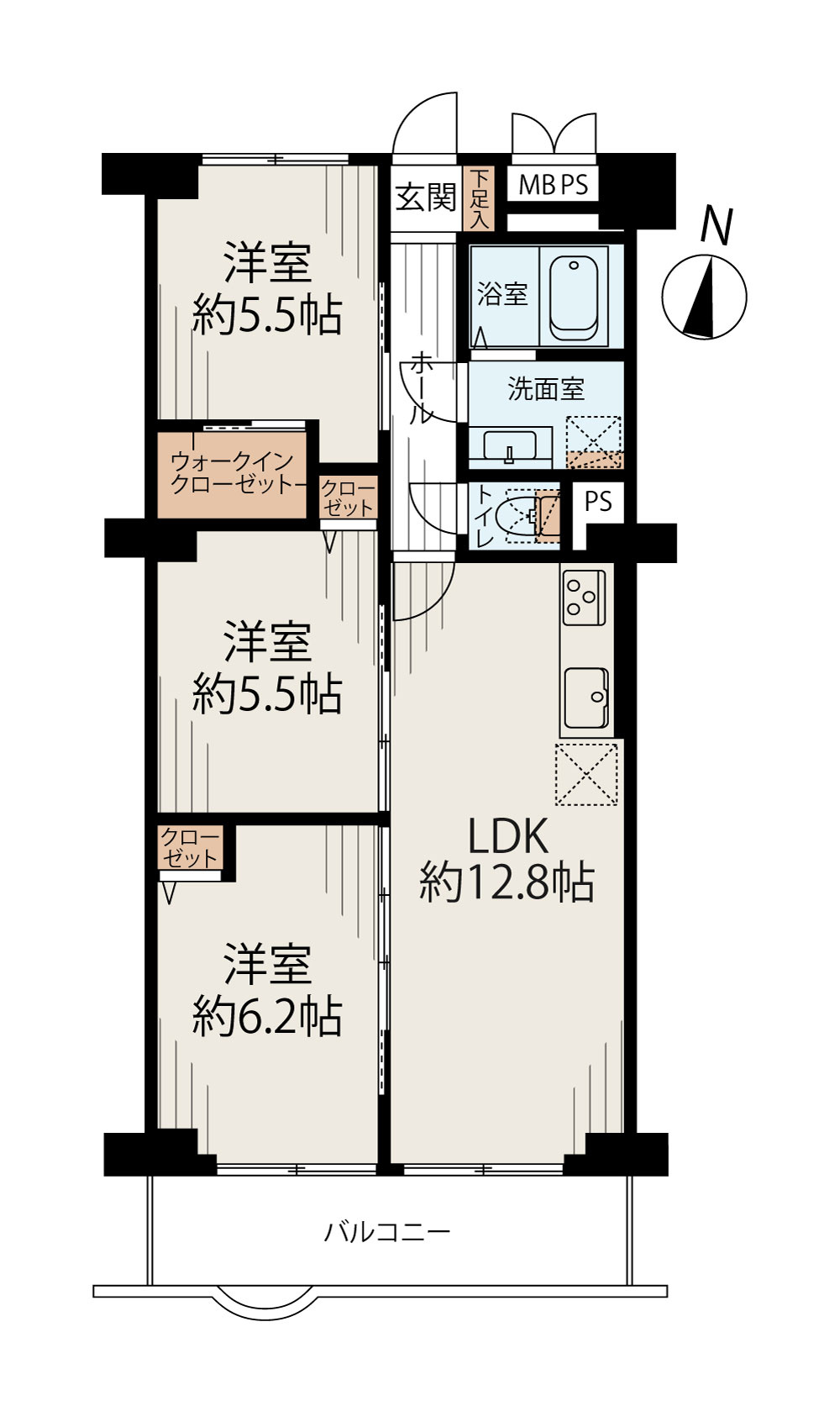 ハイツ新森小路の間取り