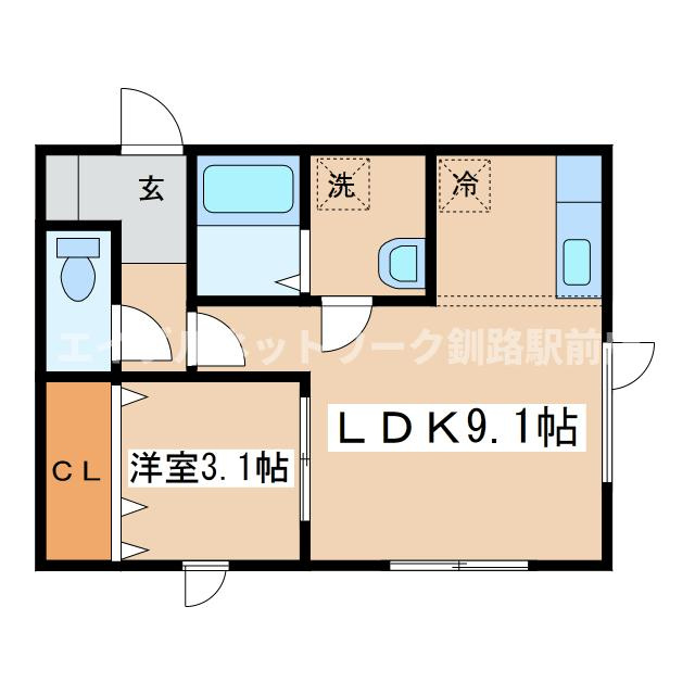uRBAN釧路の間取り