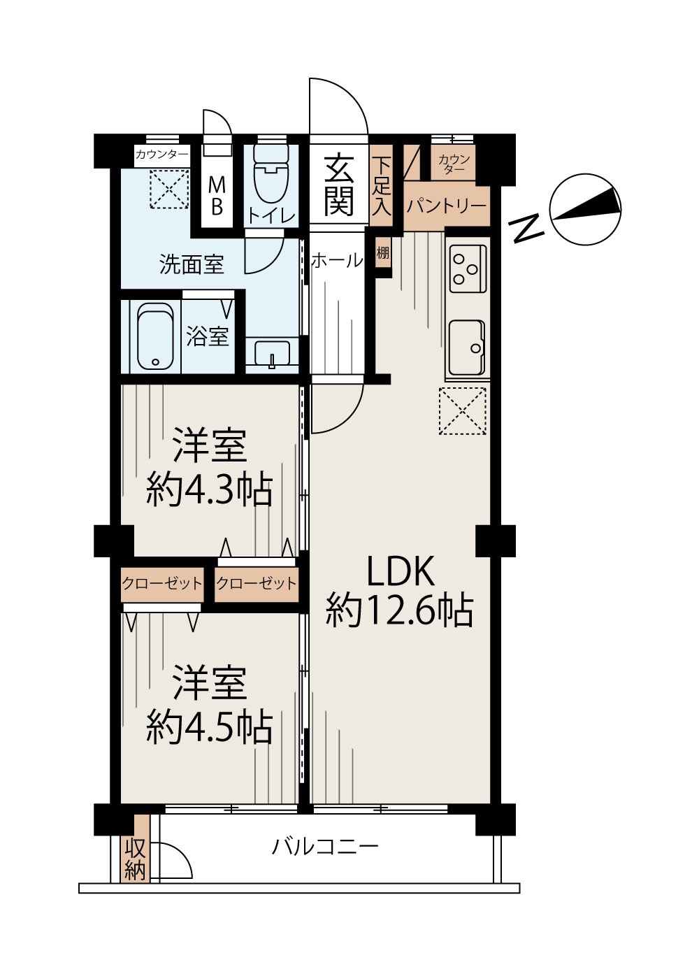 新森小路コーポの間取り