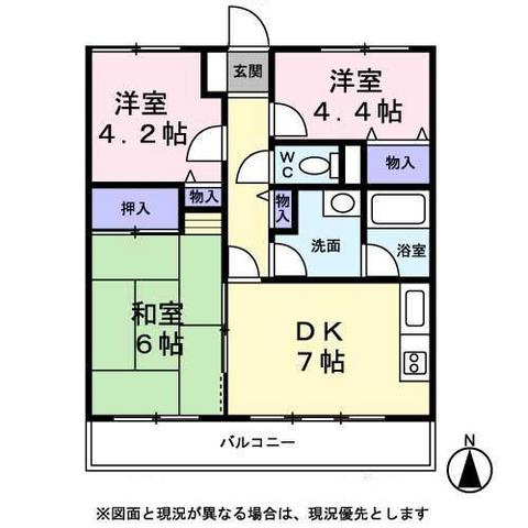 ＴＡフラット桐の木の間取り|※現況有姿となります。