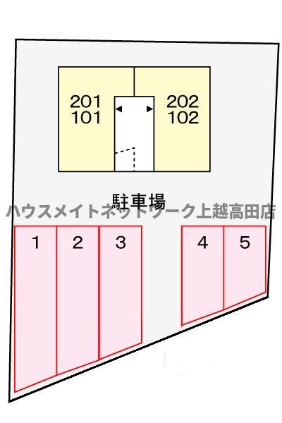 ハイツひばりの区画図|配置図