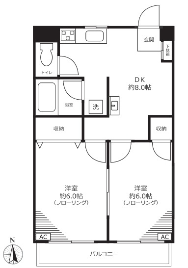 仲宿セントラルコートの間取り