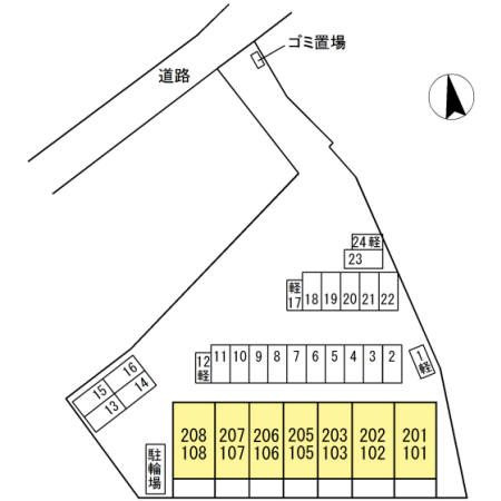 パープルシャイン蒲生の区画図