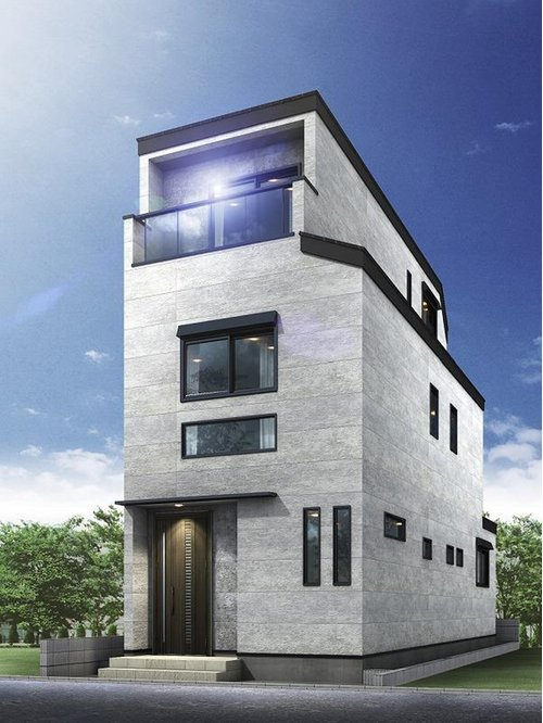 世田谷区三宿　新築戸建の外観パース