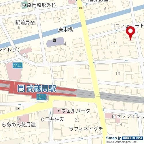 エクセルコート武蔵関の地図