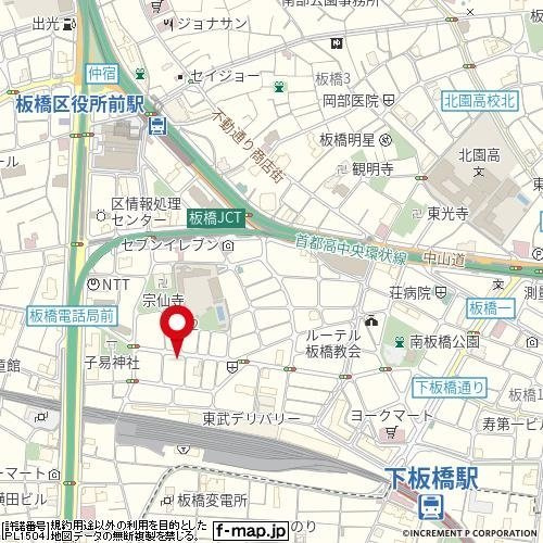 スカイコート板橋弐番館の地図