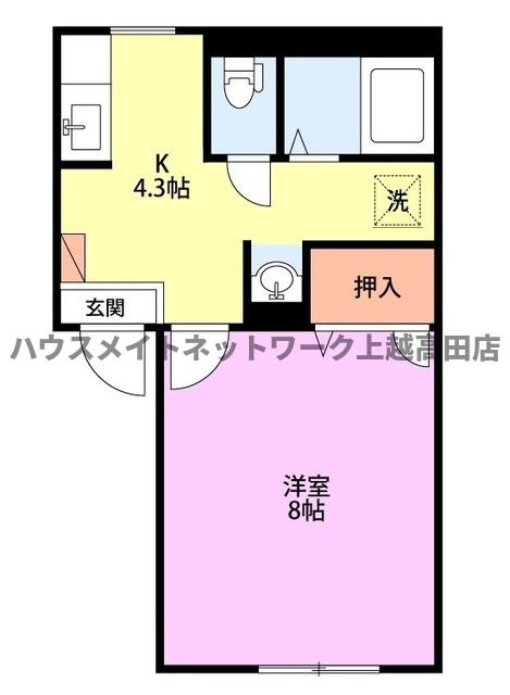 コーポカメリアＤ棟の間取り|間取図