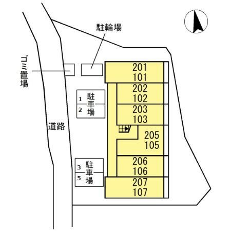 オリヴィア山手の区画図