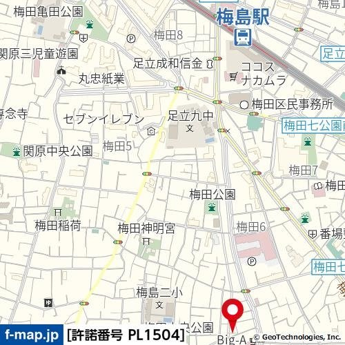 レジデンス梅島の地図