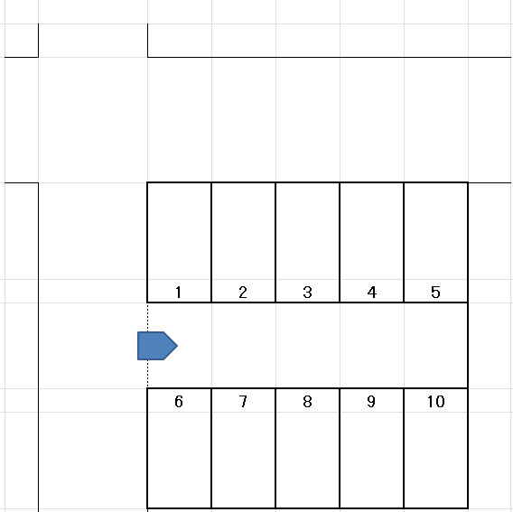 谷口パーキングの区画図