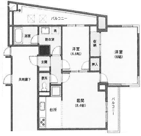 帝金ビルの間取り|間取りです。
