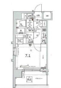 XEBEC浅草ARIAの間取り