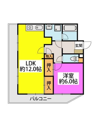 プリンスマンション五条の間取り