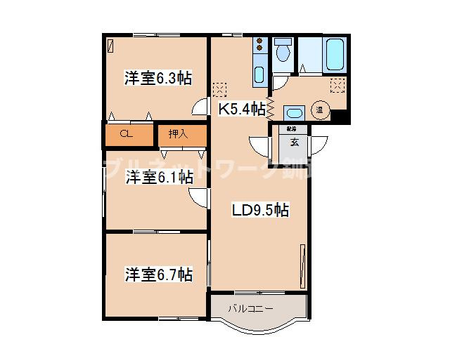 Ｍ・Ｋヒルズの間取り