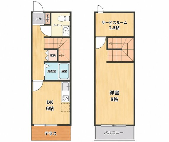 フォンティーヌ・ド・岡田の間取り|別号室タイプ